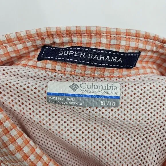 Columbia Super Bahama Shirt Mens XL Plaid Omni-Shade Fishing Outdoor Performance - Picture 10 of 11